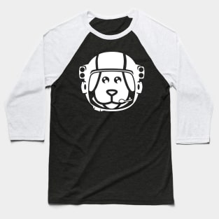 Cute & Funny Space Astronaut Dog Baseball T-Shirt